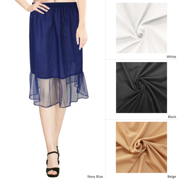 Cotton Half Slip Skirt With Net Frill for Women Underskirt, Half Slip  Lingerie, Half Petticoat, Slip for Dresses, Half Slip Lingerie 
