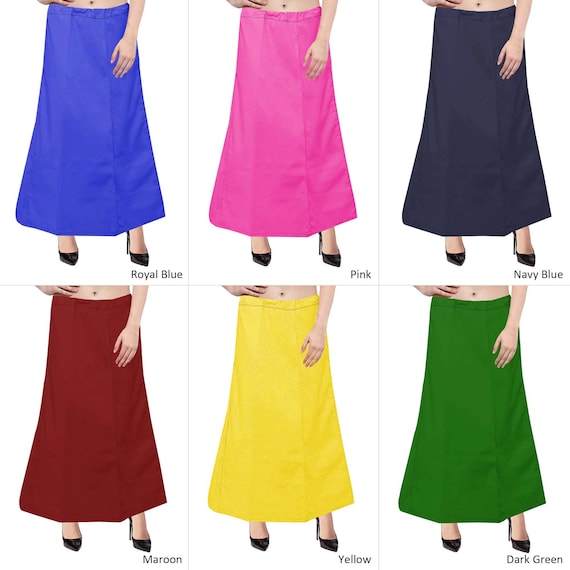 Women's Saree Petticoat Underskirt Cotton Bollywood Skirt Sari Petticoat  Cotton Readymade Indian Inskirt Saree Petticoats -  Israel
