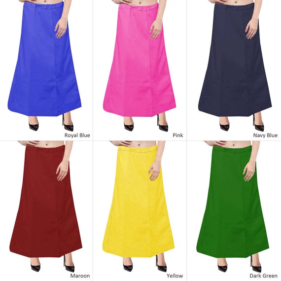 Women's Saree Petticoat Underskirt Cotton Bollywood Skirt Sari