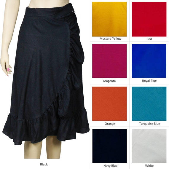 Wrap Skirt Rayon Wrap Skirt Ruffle Skirt Cotton Skirt Summer