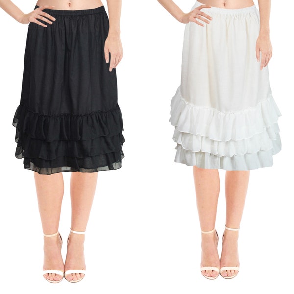 FGBF Skirt Extender Dress Woen Slip Dresses Under Lace Cotton
