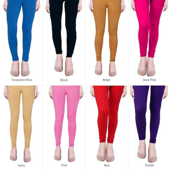 Legging Yoga Pants Cotton Lycra Plain Stretchable Leggy Designer