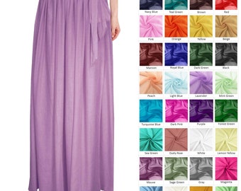 Chiffon Maxi Skirt With Sash, Bridesmaid Dress, Wedding Skirt, evening long skirt, Party Wear Skirt, adult Long Skirt, Gift For Women