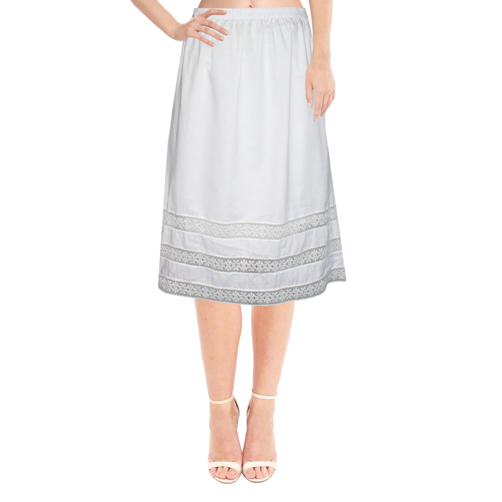 White Cotton Half Slip Lacey Skirt for Women Underskirt Skirt Etsy
