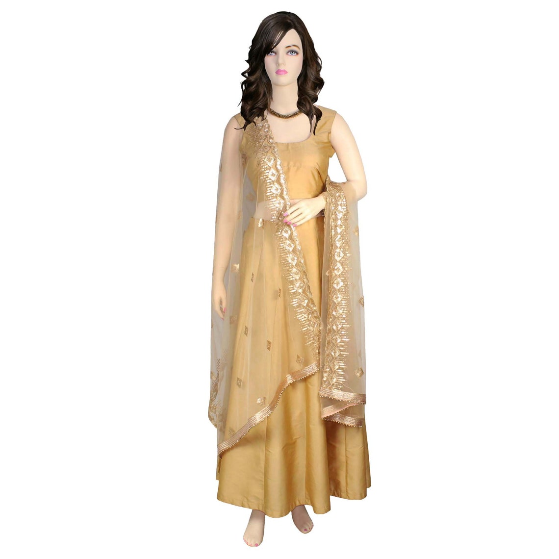 golden dupatta hijab