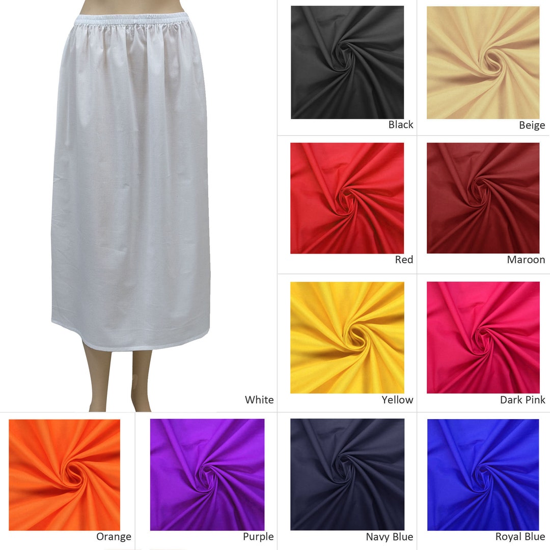Cotton Half Slip Skirt for Women Half Slip Lingerie, Half Petticoat