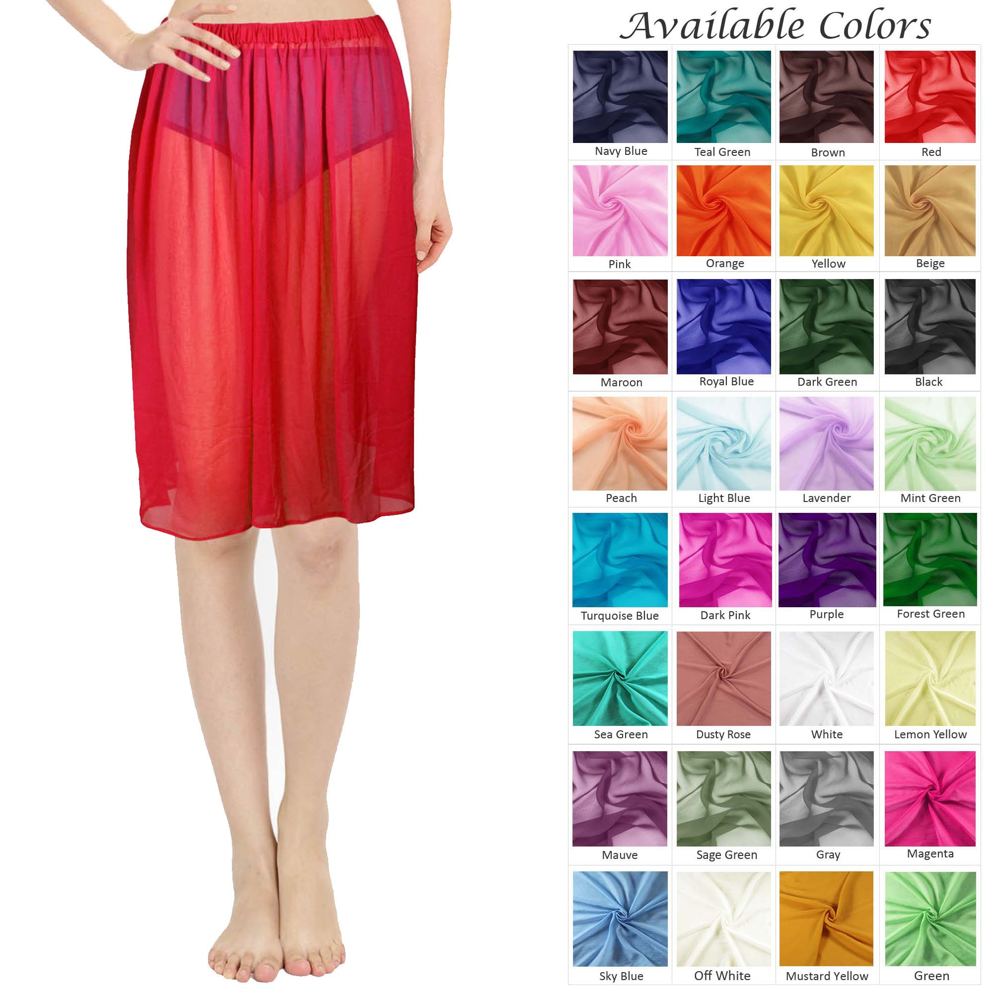 chiffon underskirt