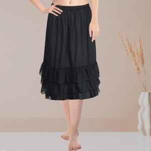 Ruffle Underskirt, Cotton Petticoat, Skirt Extender, Half Slip For Women