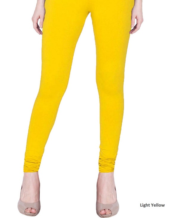 Legging Yoga Pants Cotton Lycra Plain Stretchable Leggy Designer