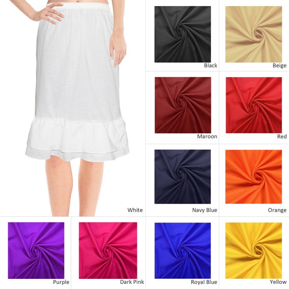 Cotton Half Slip Skirt Underskirt Half Slip Lingerie Half