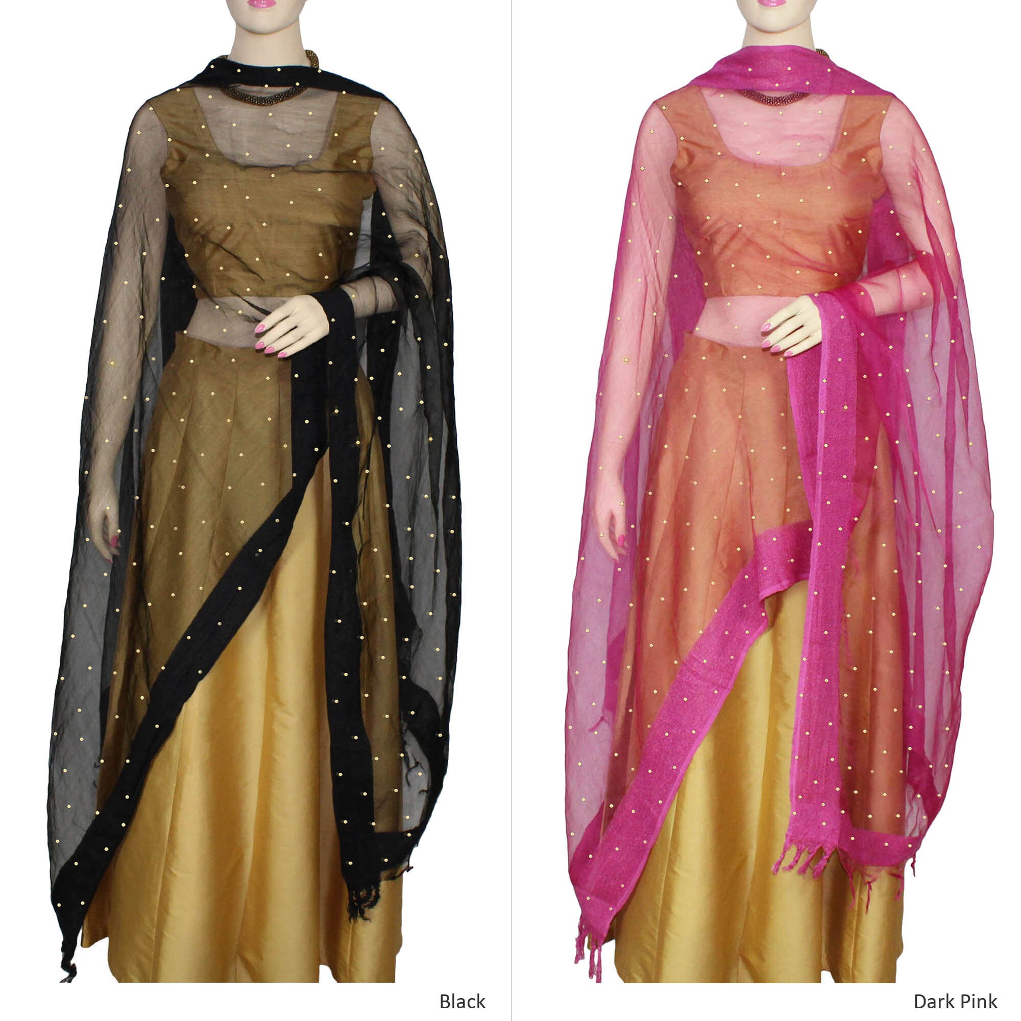 Dupatta Scarf Chunni Organza Golden Beaded Work Hijab Stole Etsy