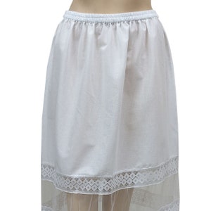 Cotton White Underskirt, Lacey Half Slip, Petticoat, Lingerie, Dress ...