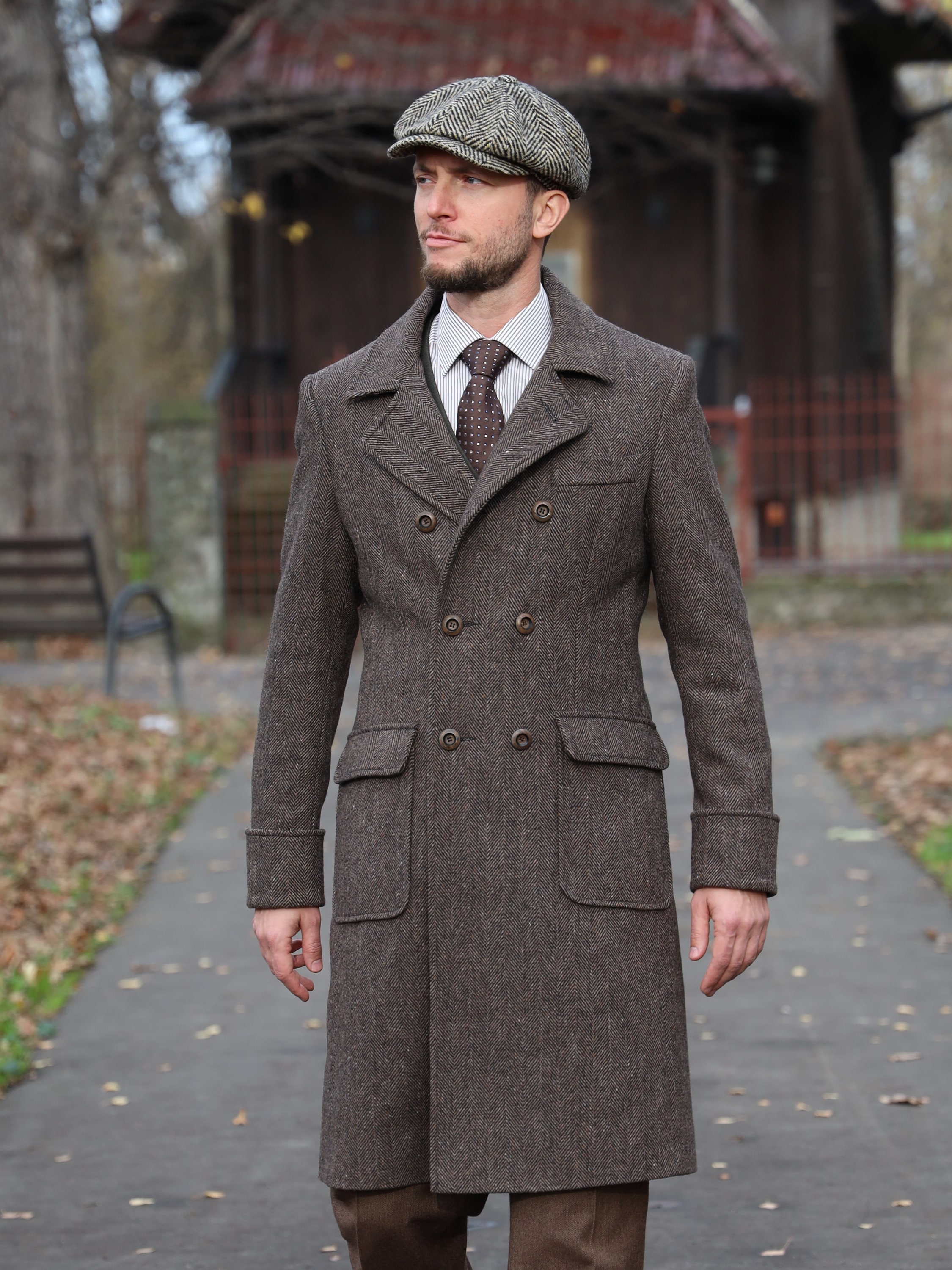 Men's Doublebreasted Tweed Overcoat Ulster Coat - Etsy