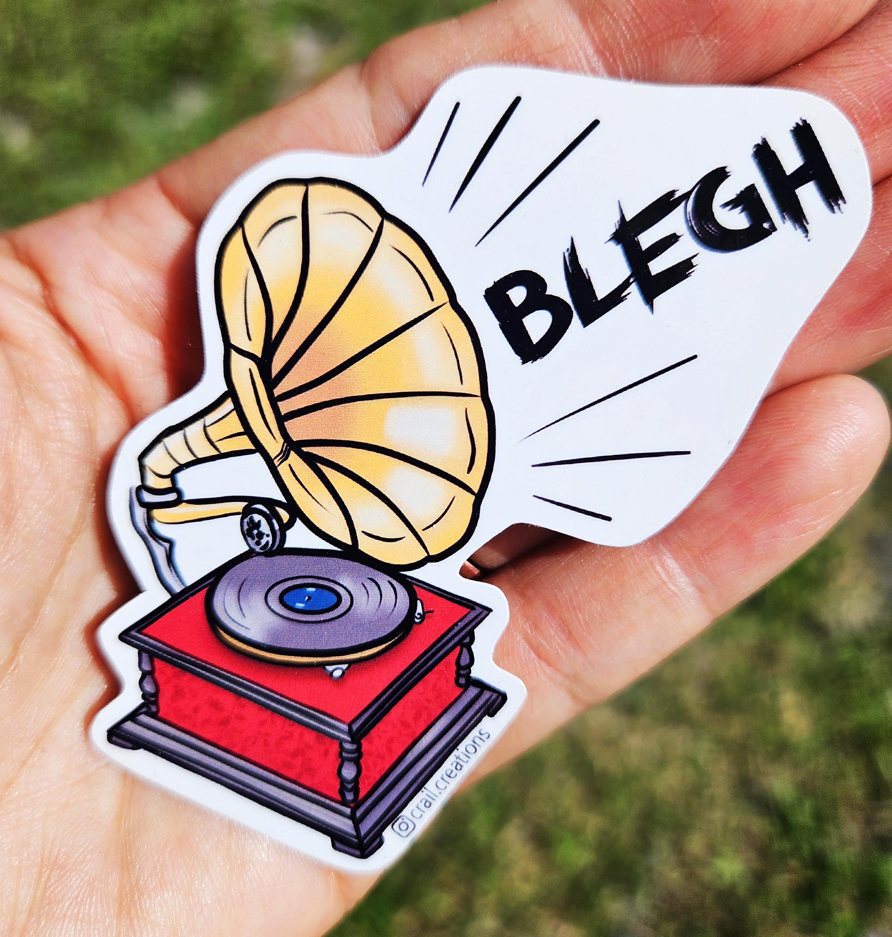 BLEGH Heavy Metal Vinyl Sticker | Die Cut Waterproof Sticker | 2.5 X 3 ...