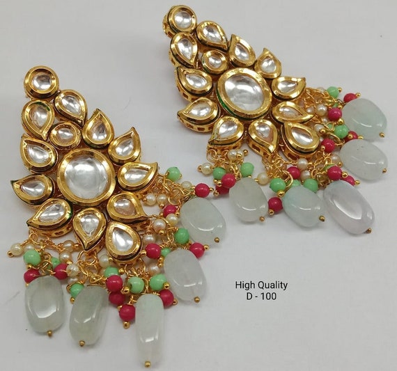 Flipkart.com - Buy Fashion Frill Party Wear Earrings Girls Women Artificial  Jewellery Stone Studded Earring Pearl Brass Drops & Danglers Online at Best  Prices in India