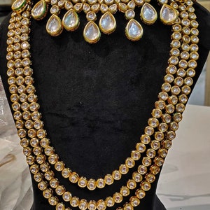 Collar kundan nupcial indio de diseño / joyería de boda real / joyería sabyasachi / collar kundan / conjunto nupcial kundan para niñas / mujeres