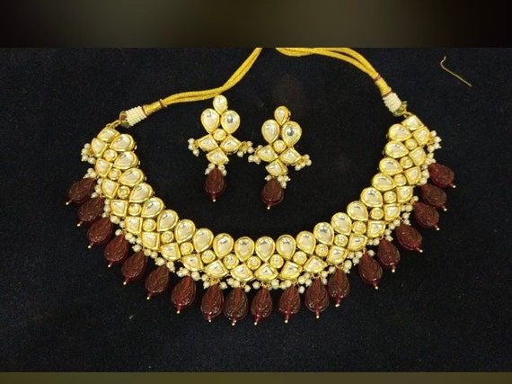 Buy Cardinal Red Designer Choker Necklace Set Online at Best Prices in  India - JioMart.