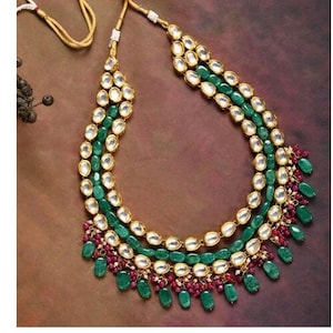 Indian Kundan necklace inspired by Sabyasachi necklace, wedding set,jewelry set for girls/women