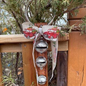 Christmas sleigh bell door hanger