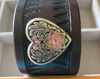 western leather bracelet/cuff