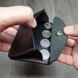 Kartenhalter, Münzgeldbeutel, Kartenhalter, minimalistische Ledergeldbörse, kompakte Geldbörse, Herrengeldbörse, Damengeldbörse
