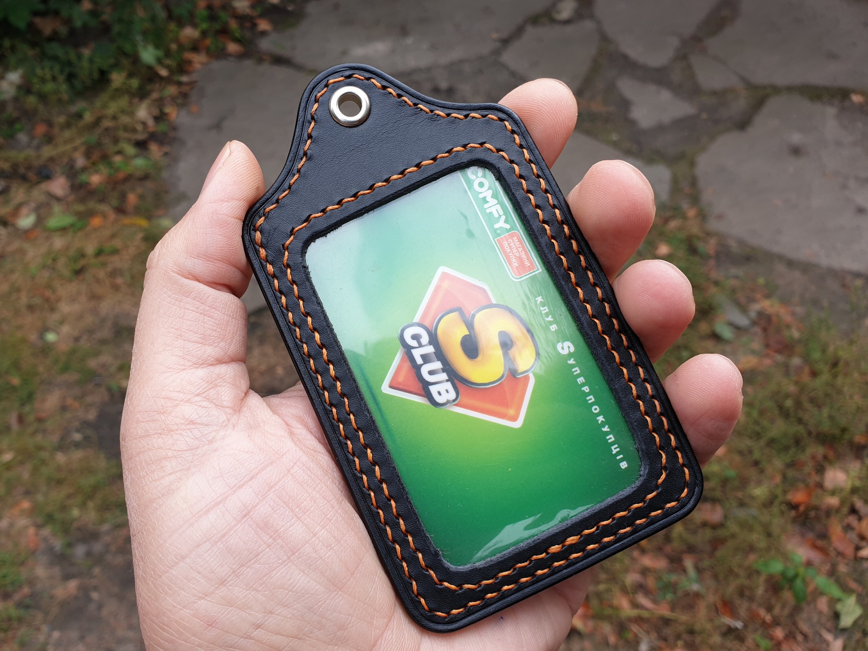 Id Card Holder Id Card Wallet Id Card Case Slim Leather Etsy