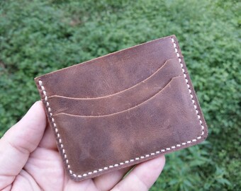 Slim Leather Wallet, Card Holder, Minimalist Wallet, Card Wallet, Vintage  Leather Wallet, Pull-up Leather Wallet, Mens Wallet, Women wallet