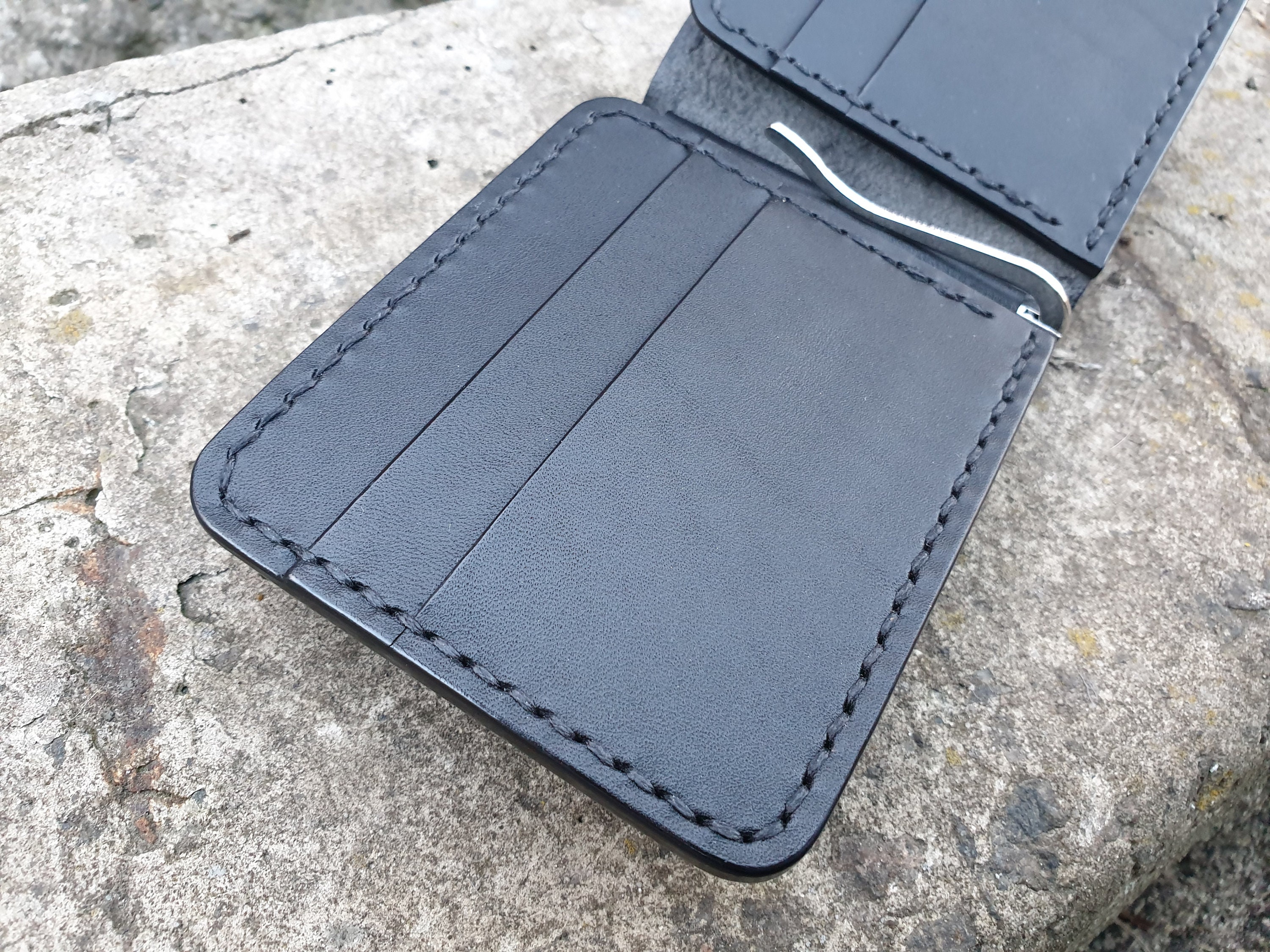 Wegetable Tanned Leather Wallet Slim Wallet Leather Wallet | Etsy