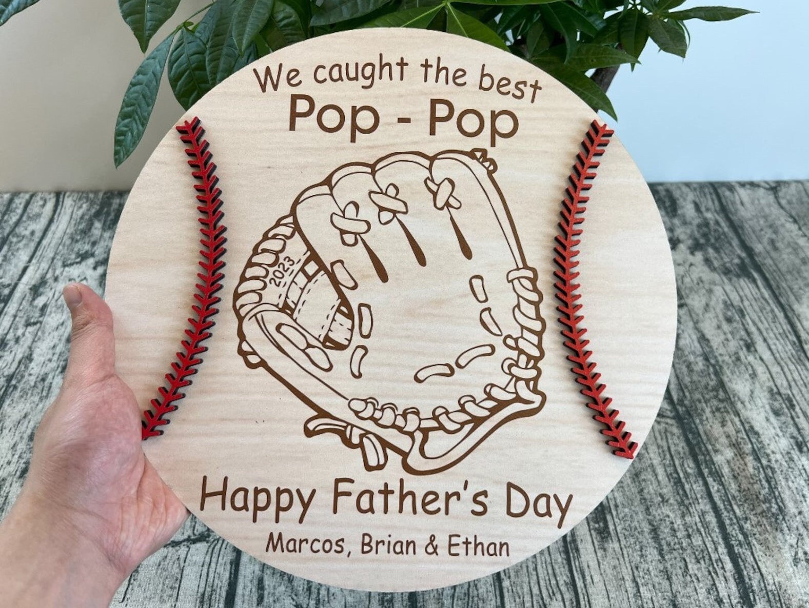Custom DIY Baseball Dad Handprints Sign Handprint Art DIY Etsy
