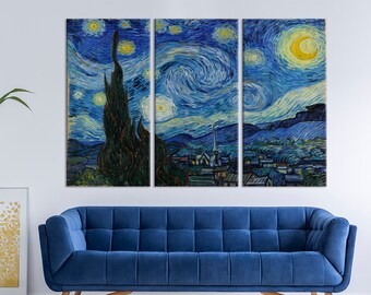Starry Night Canvas Etsy