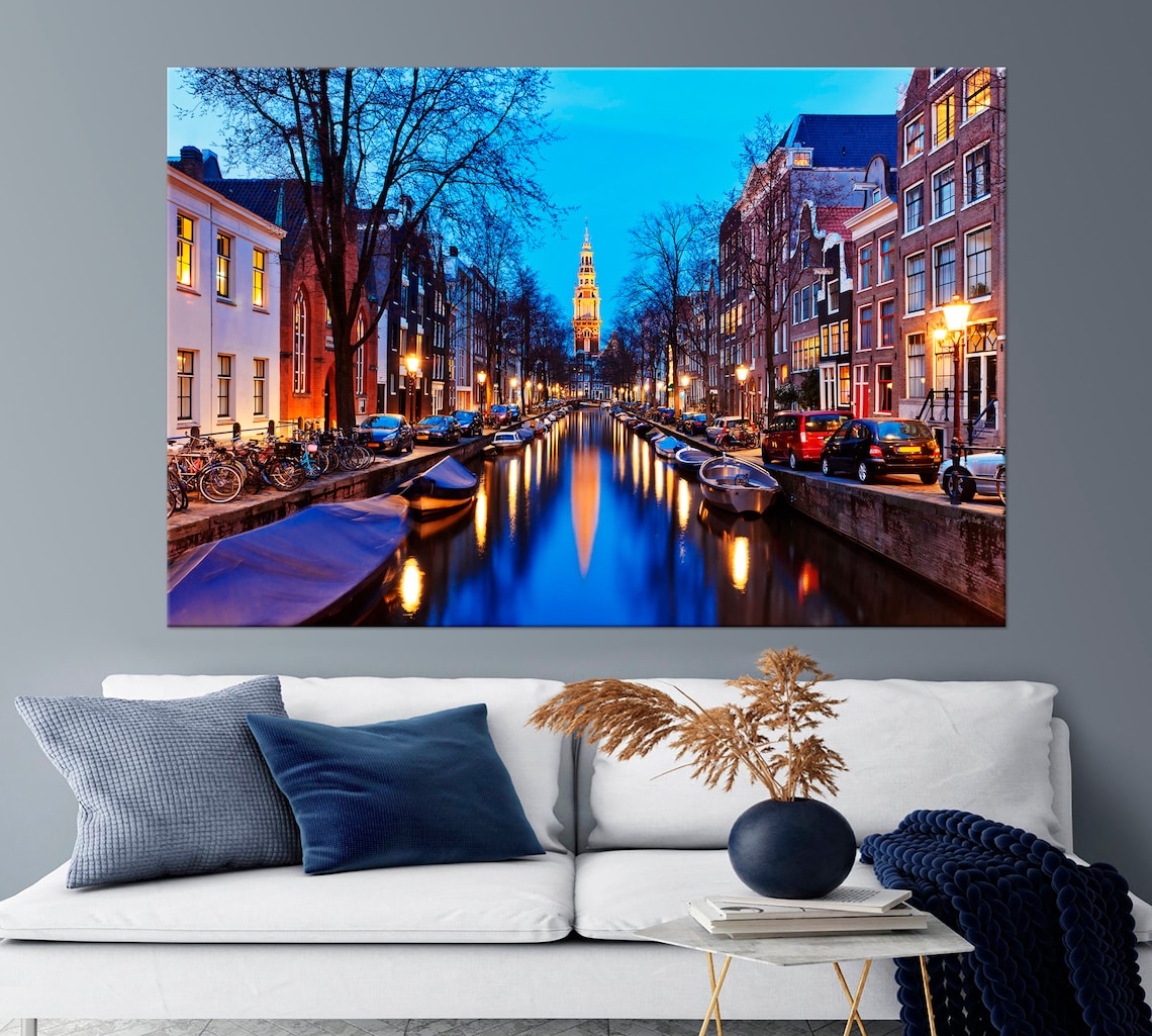 Amsterdam wall decor Holland Netherlands canals print Etsy