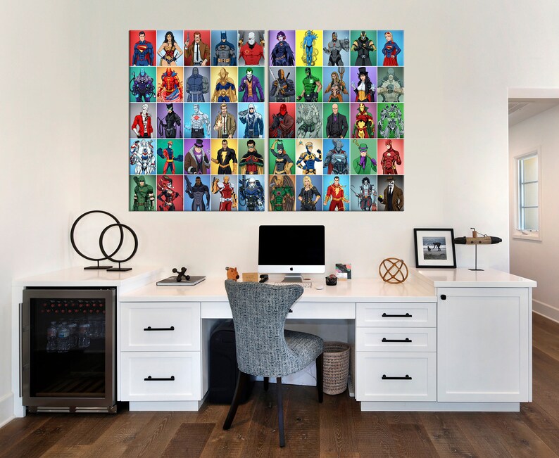 DC Comics Wall Art Superhero wall decor DC comics poster DC Etsy