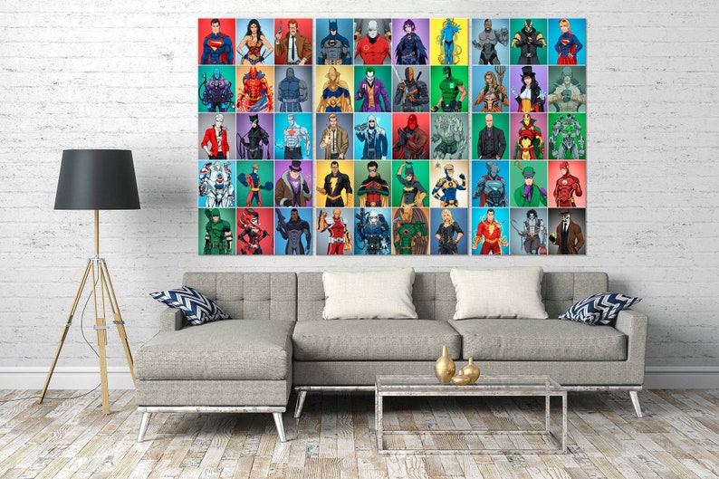 DC Comics Wall Art Superhero wall decor DC comics poster DC Etsy