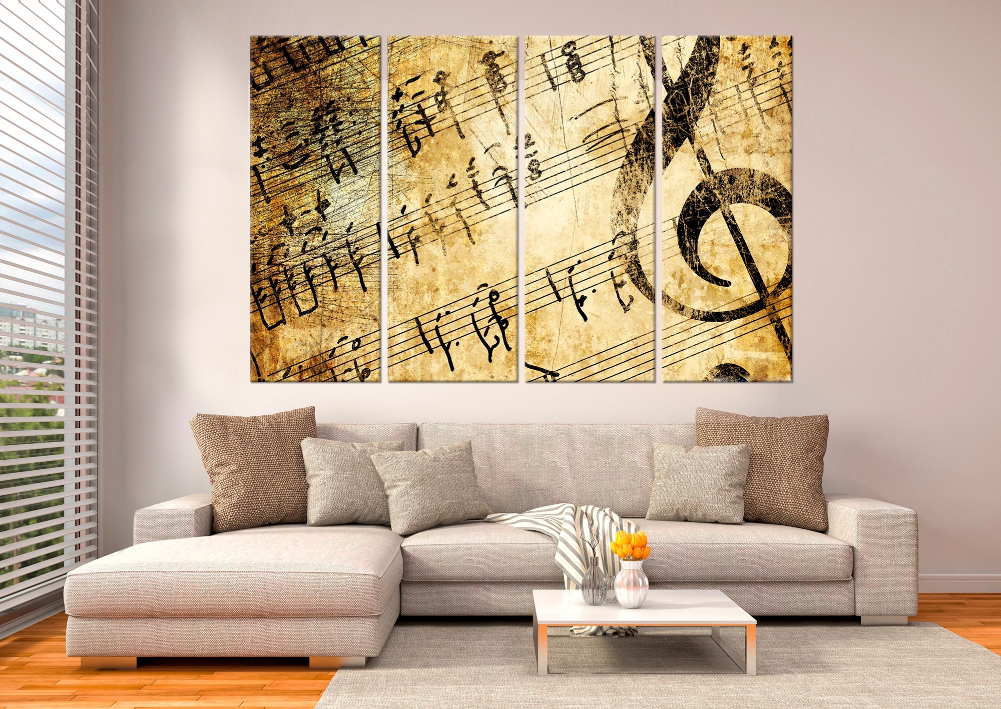Music Notes wall art Music Gift Music Framed canvas print Etsy