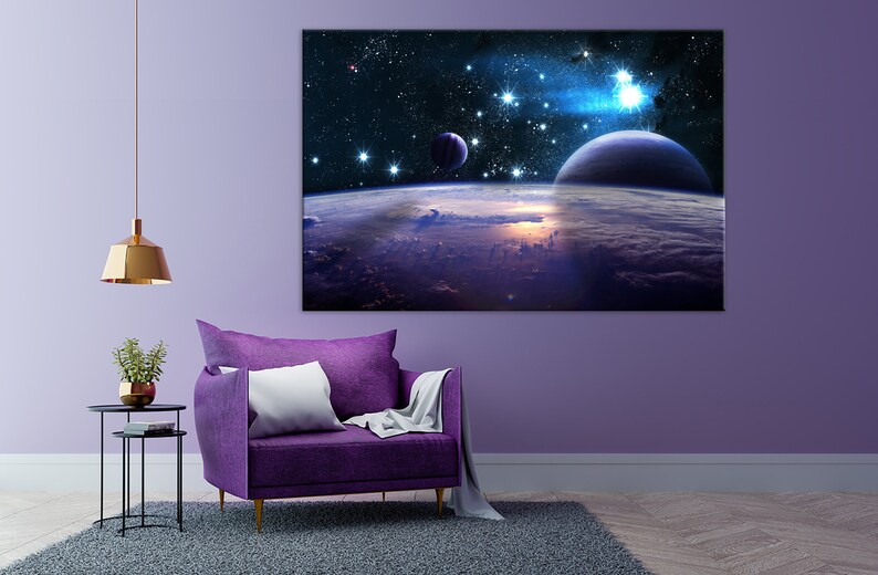 Space wall art canvas print NASA poster Nebula wall Etsy