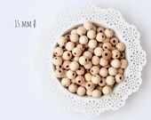 Wooden balls 15 mm, 20 pcs