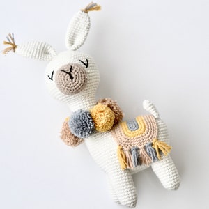 Cuddly toy Crochet Alpaca Lama Amigurumi by Karapuz Boutique