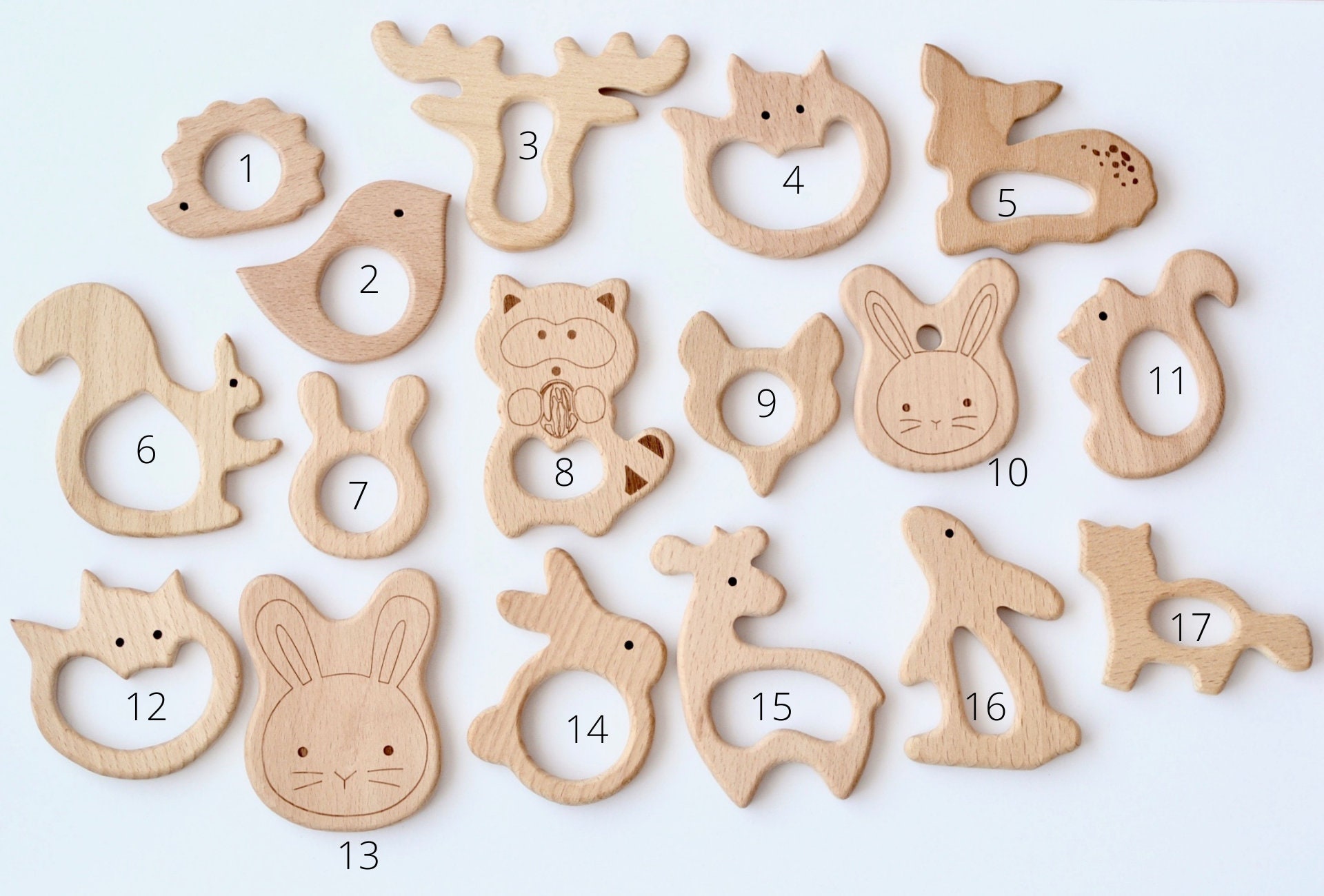 Wooden pendant stroller chain pacifier chain 1pc