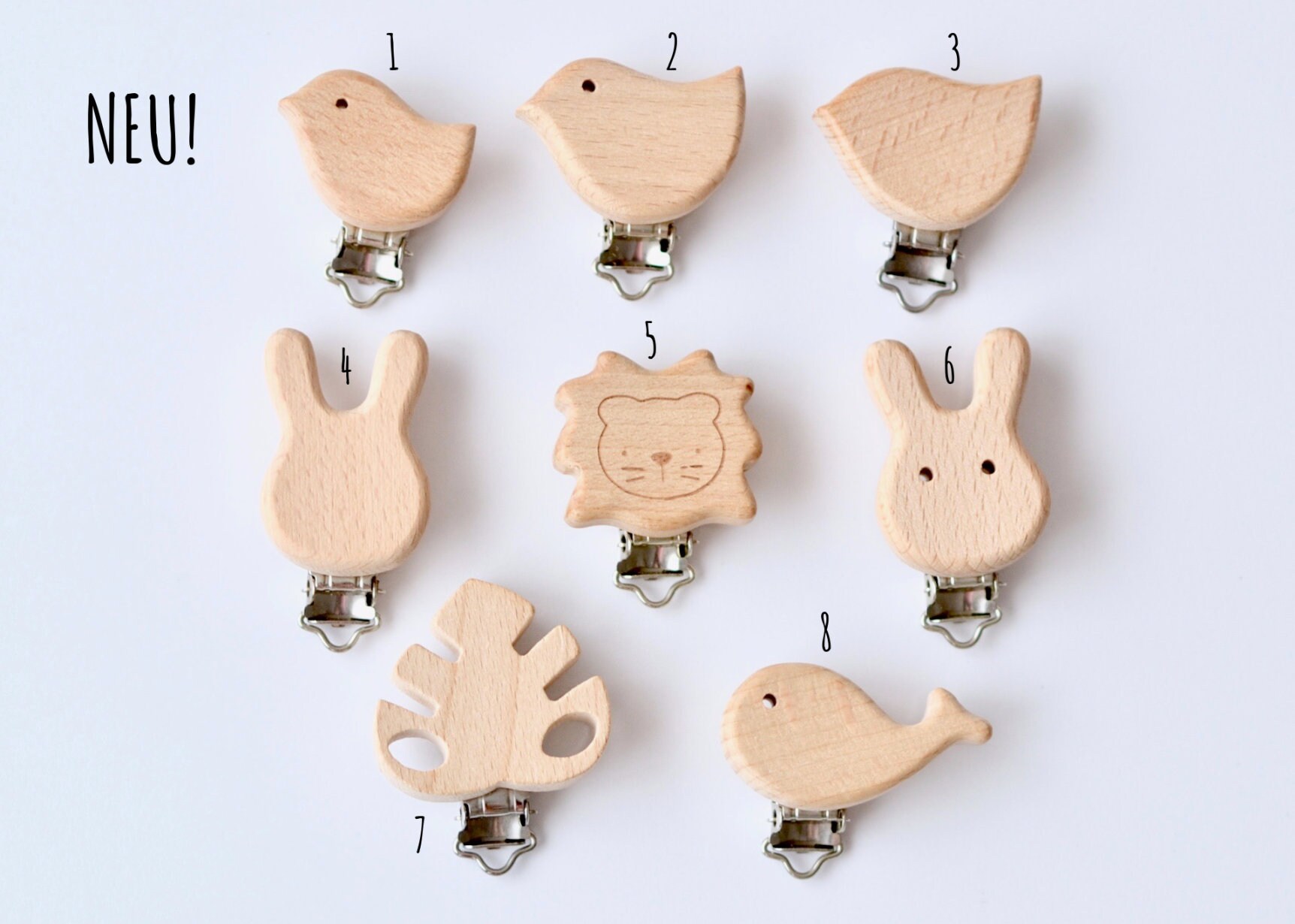 Wooden clip pacifier chain clip stroller chain stroller trailer