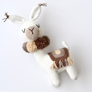 Cuddly toy Crochet Alpaca Lama Amigurumi by Karapuz Boutique