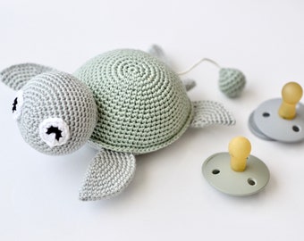 Music box turtle crocheted