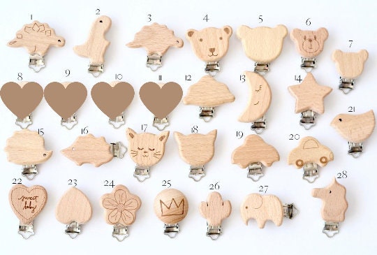 Wooden Clip Pacifier Chain Clip Stroller Chain Stroller Trailer