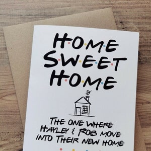 A5 Personalised Friends Style Congratulations On Your New Home Card & Envelope Housewarming | New Home | Moving out | First Home | Well Done