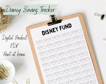 A4 Printable Magical Vacation Holiday Savings Tracker | Orlando | Paris | Digital File | Money | Kids Savings | Print at home | PDF