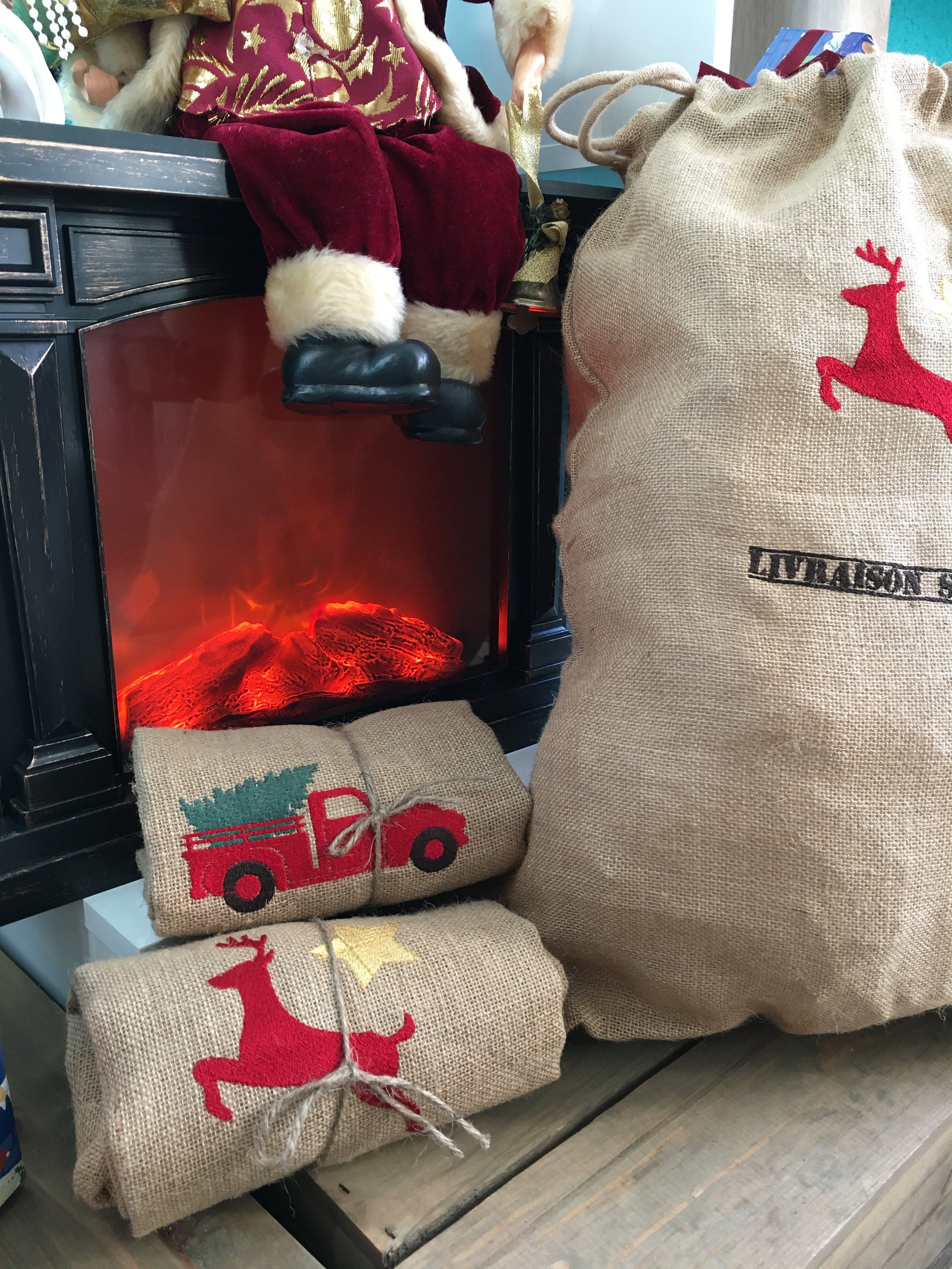 La Hotte Du Père Noël A Mettre Au Pied Sapin