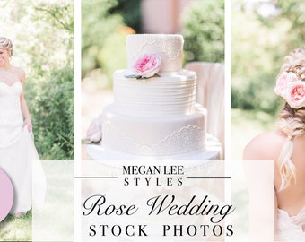 Rose Wedding Stock Photo Bundle / Wedding Stock Photos / Styled Stock Photography