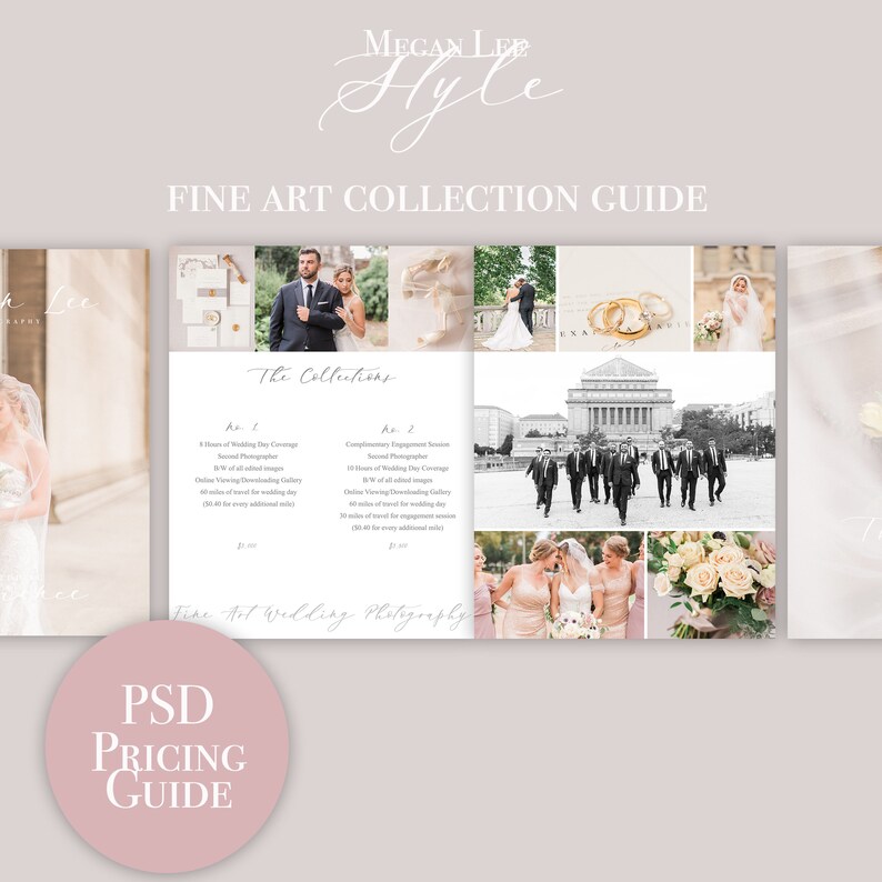 Photography Price List Template Wedding Price Sheet Photographer Pricing Guide 8 5x11 Psd Template Instant Download