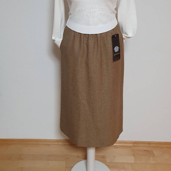 VINTAGE 60s 70s skirt  Rock Gr. S Wolle Blogger klassisch