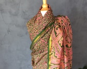 Vintage Sari Fabric silk Material sewing Fabric 5 m