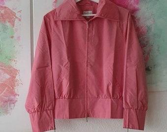 80er 90er VINTAGE Blouson Jacke REINE SEIDE Gr 36 S rosa Luxus edel neuwertig Bomber Jacke 2000 er Basic